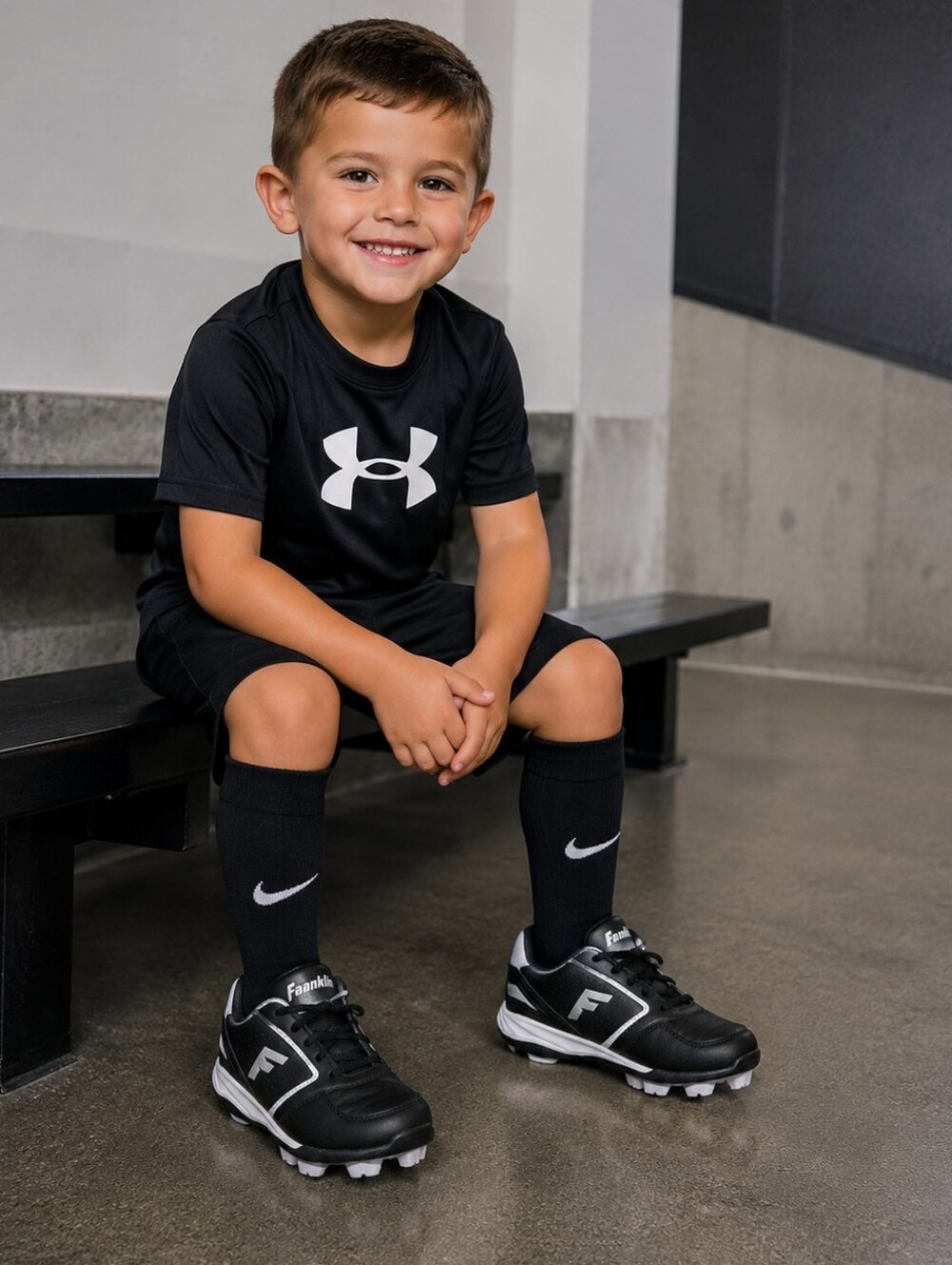 Franklin Black Athletic Baseball Cleats - Tournament Series